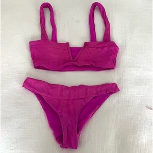 LSPACE hot pink bikini set